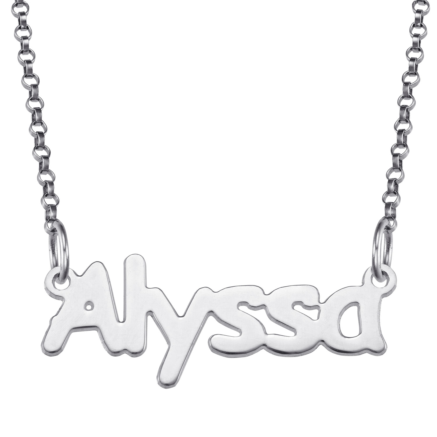 Child S Name Necklace In Sterling Silver 1 Line