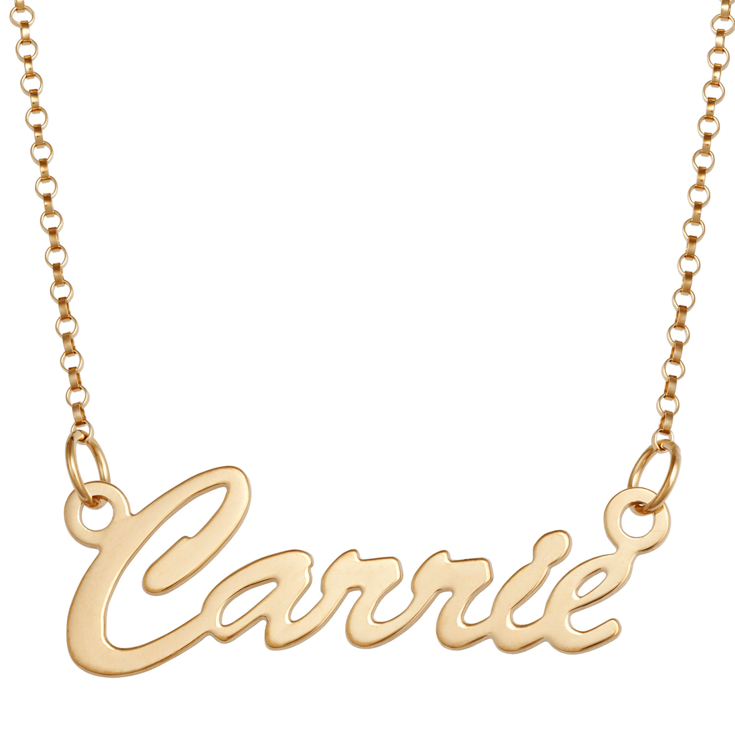 Personalized Carrie Name Bracelet - 24K Gold Plated