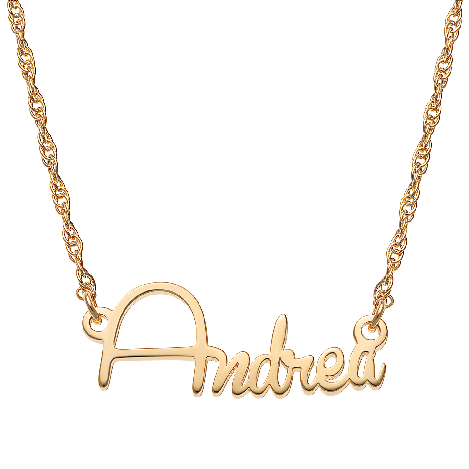 Cursive Name Necklace Silver